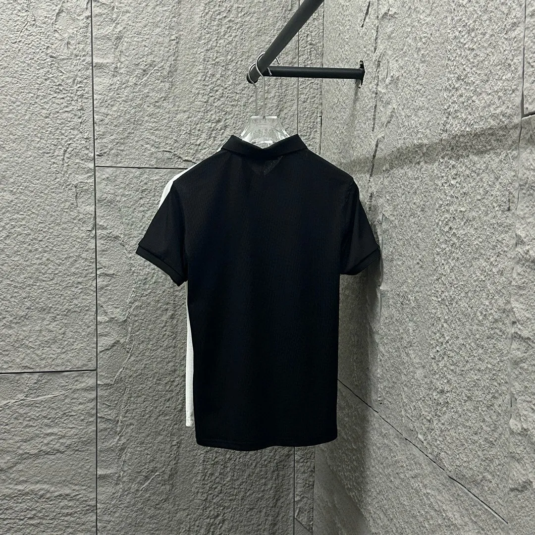 P150 Ralph Lauren POLO 2025 spring and summer new style, simple classic logo small embroidered pique fabric, short-sleeved polo for men and women, size: M L XL 2XL 3XL color: black white